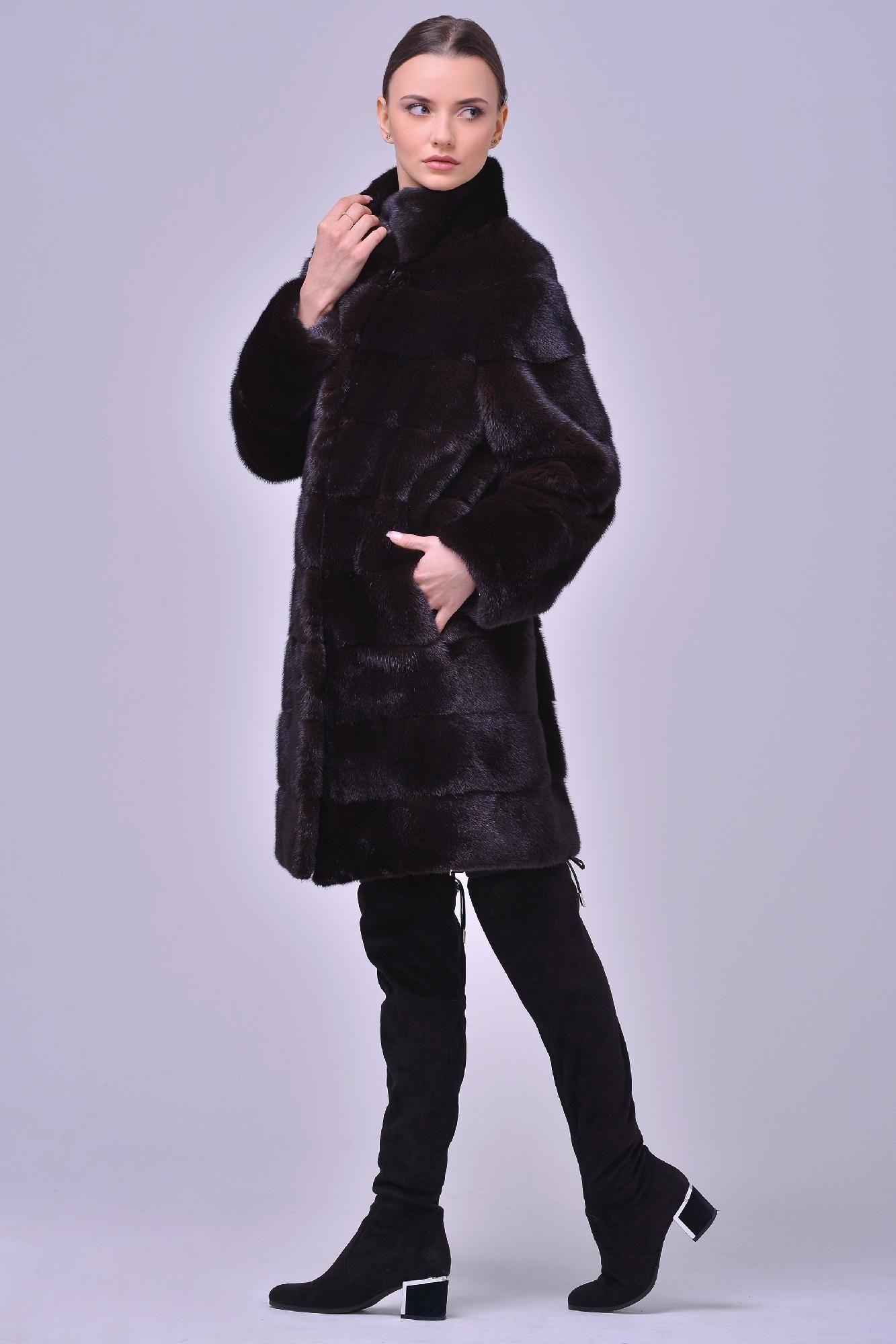 Норковая шуба с воротником стойка фото