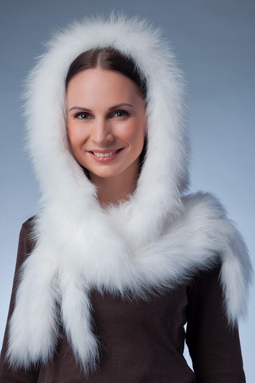 Капор из песца фото