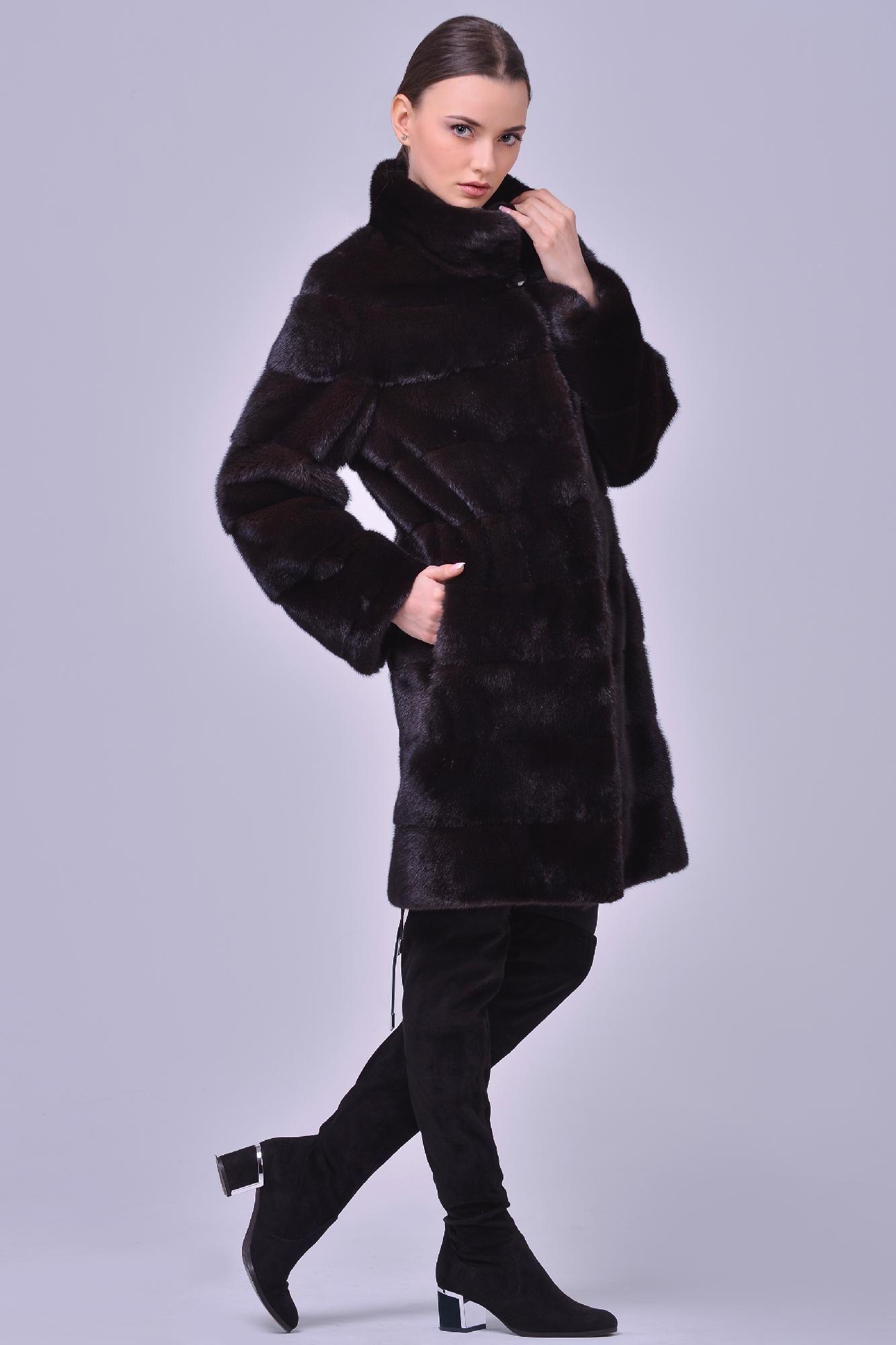 Норковая шуба с воротником стойка фото