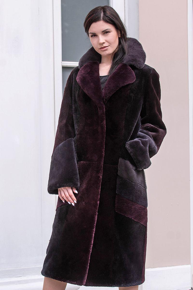 Пальто из меха бобра фото