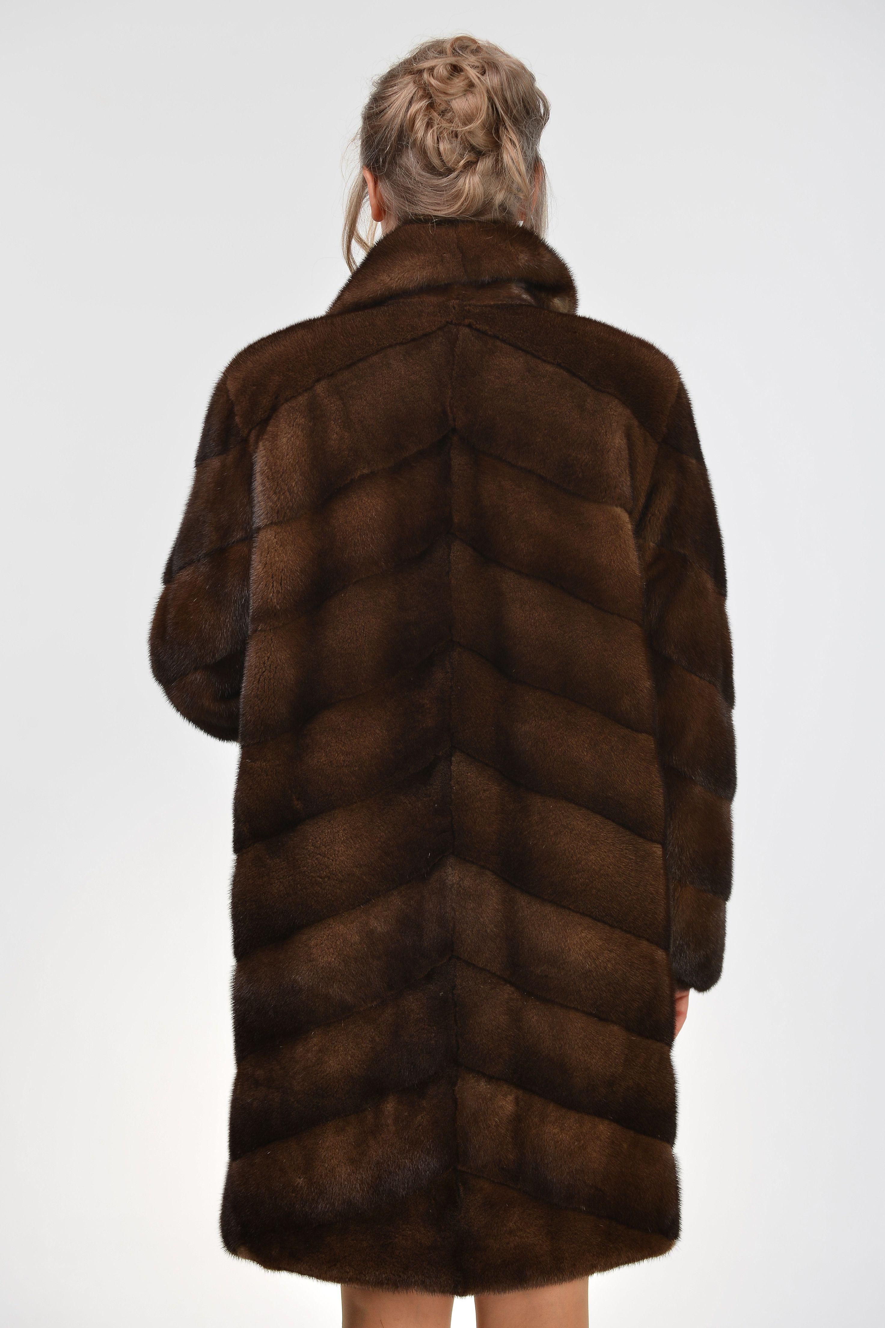 Шуба из меха  норки фото