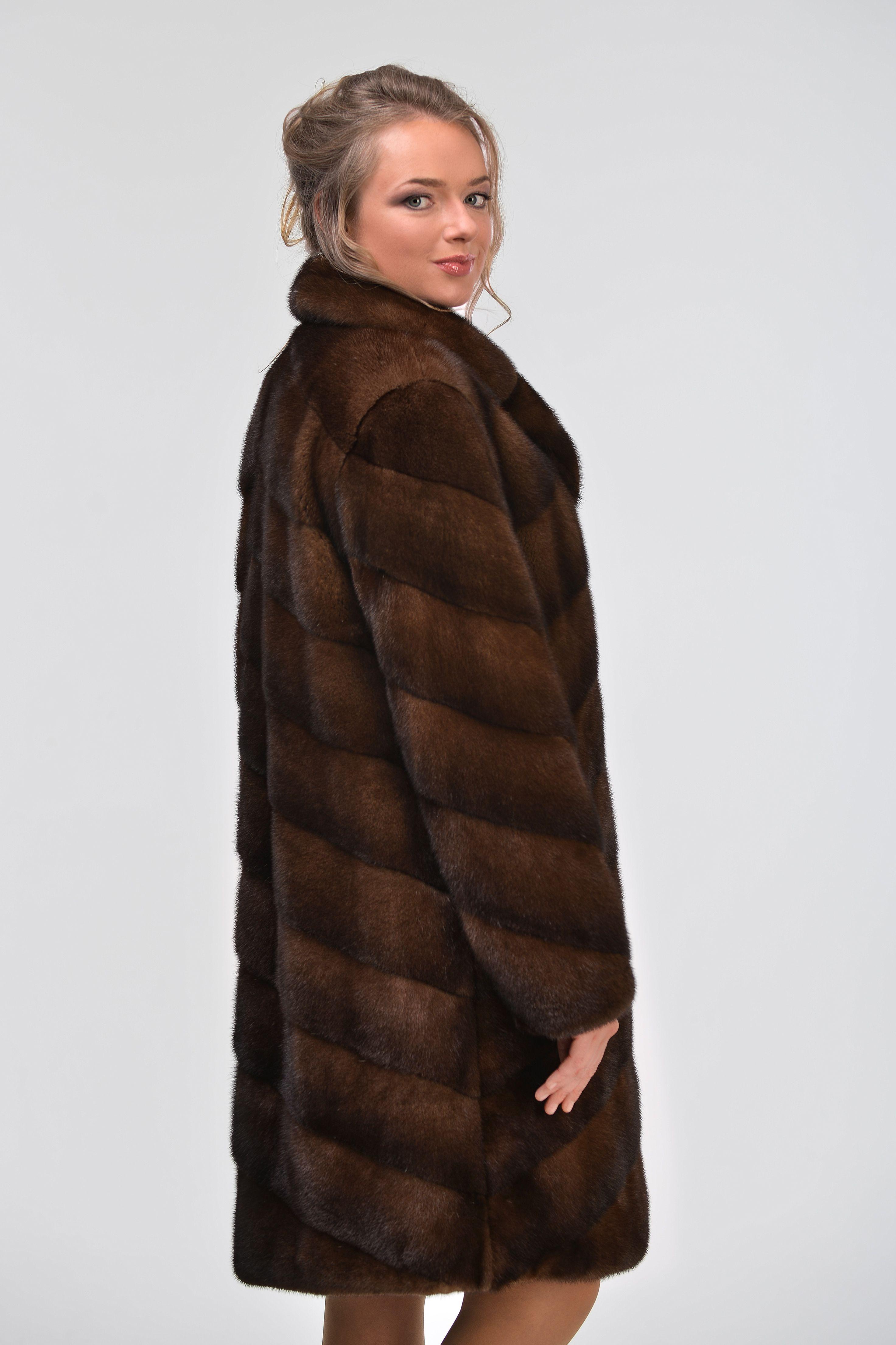 Шуба из меха  норки фото