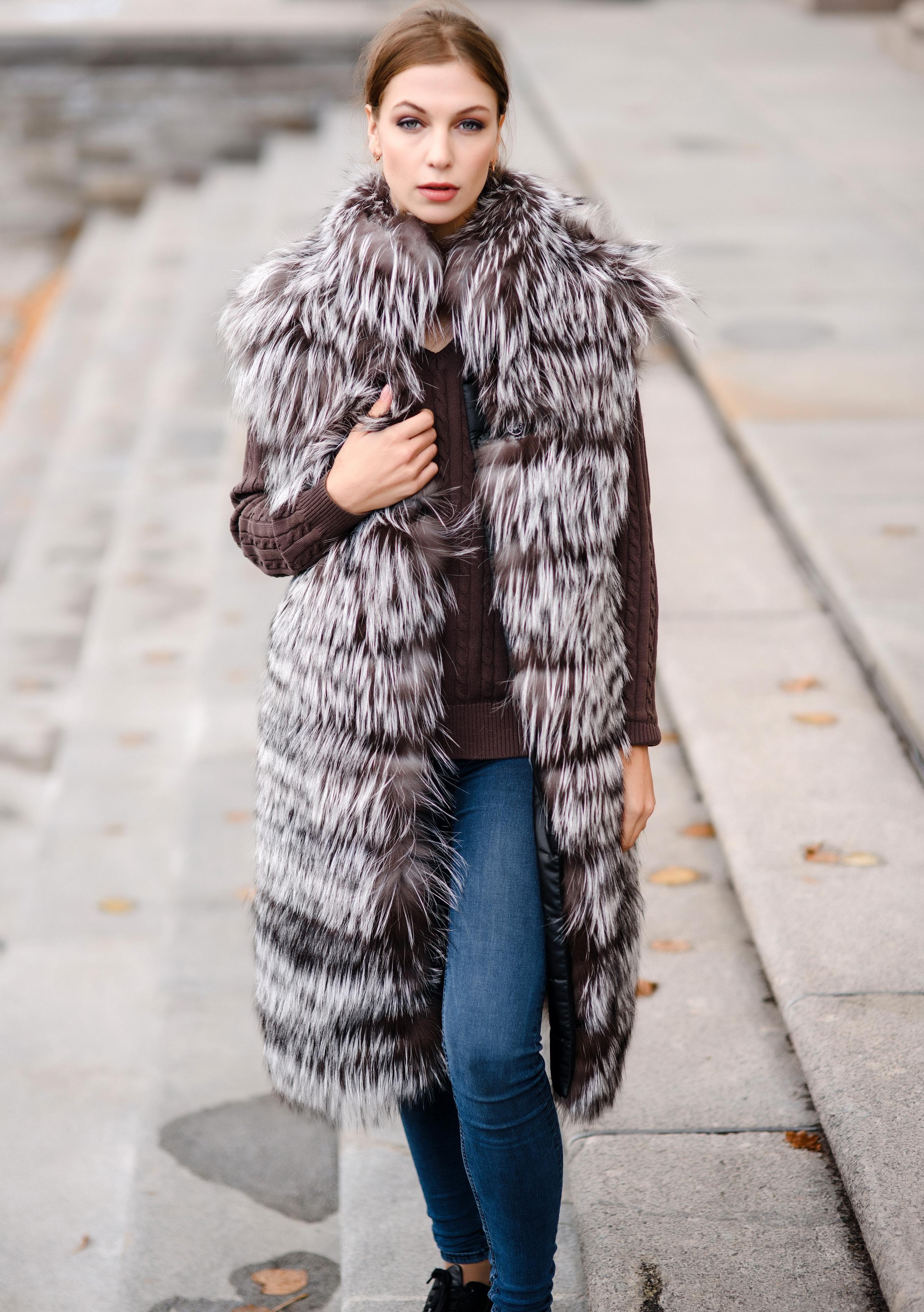 Трансформер ( пихора + жилет из чернобурки) фото