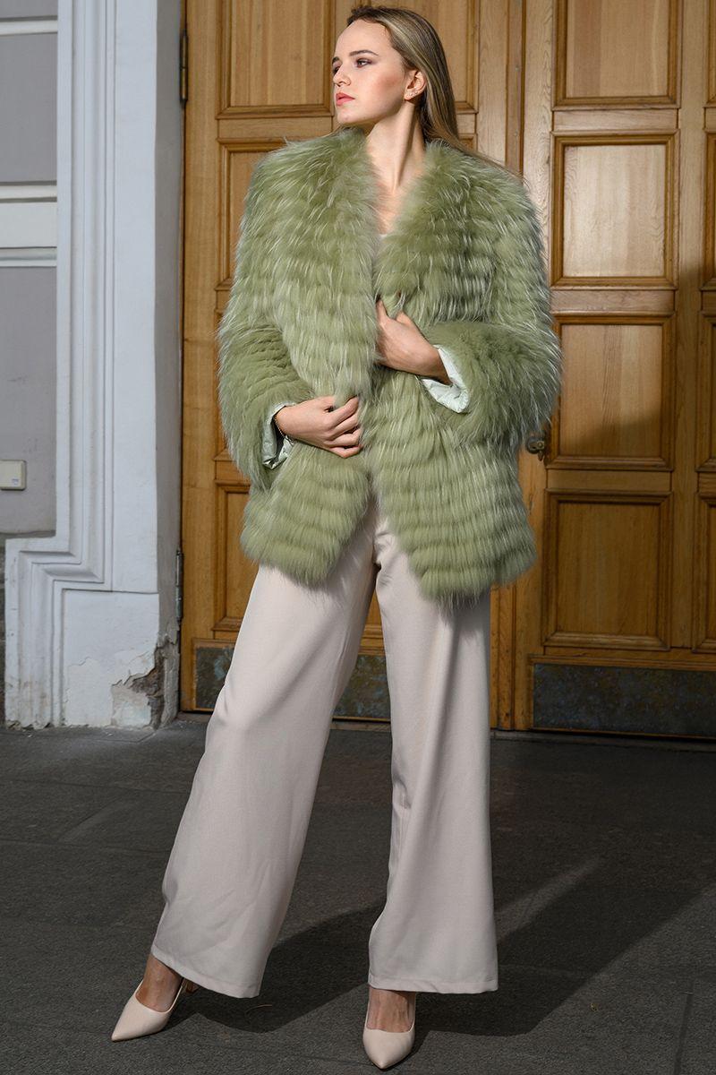 Шуба из лисы фото