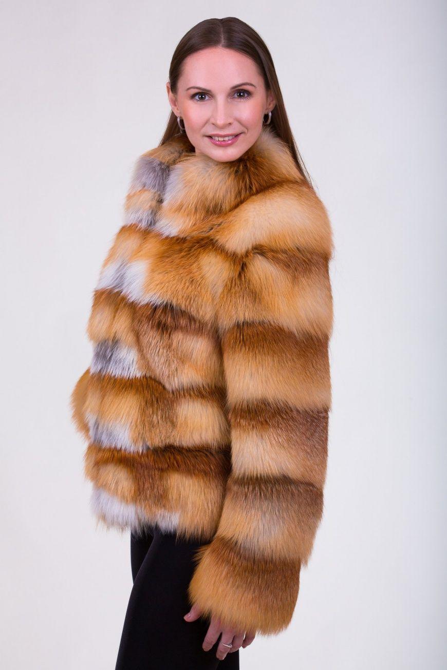 Куртка  женская из меха лисы фото