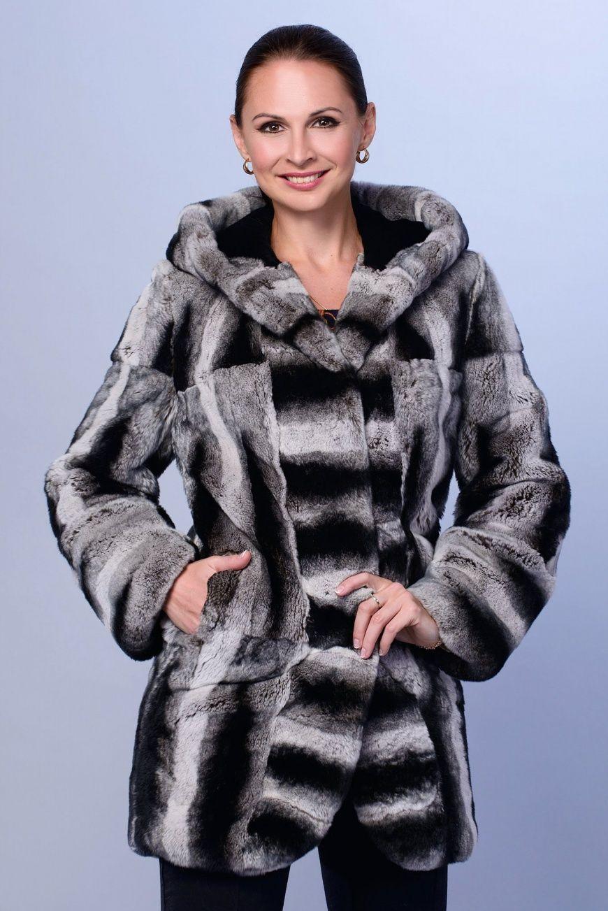 Пальто женское из меха кролика фото