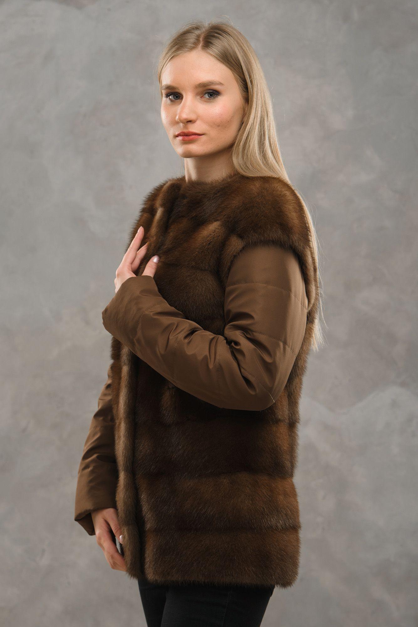 Трансформер( куртка из норки + жилет) фото