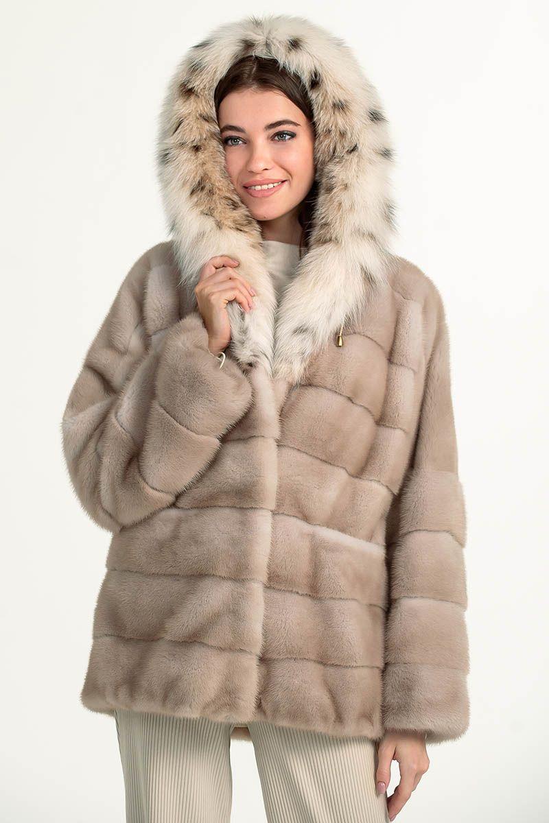Норковая куртка с капюшоном из рыси фото Норковая куртка с капюшоном из рыси фото