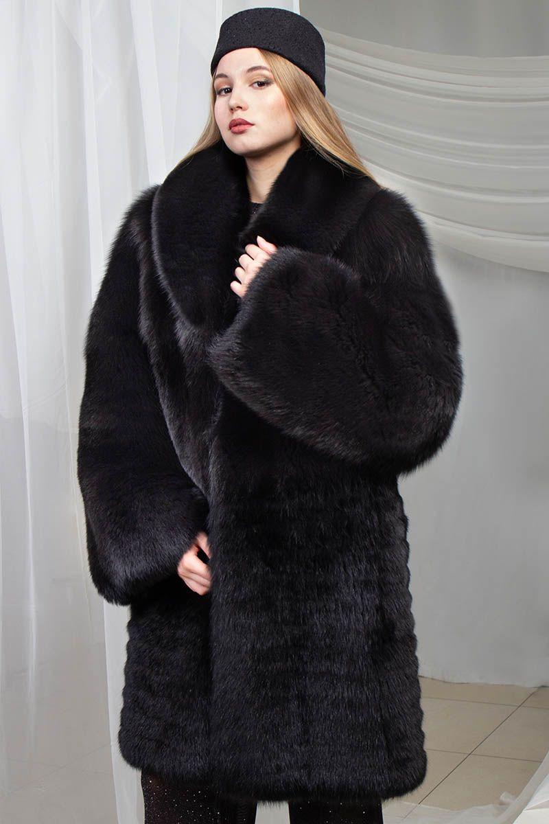 Шуба из песца фото