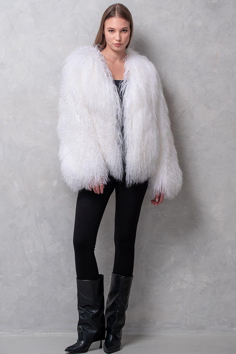 Шуба из ламы фото