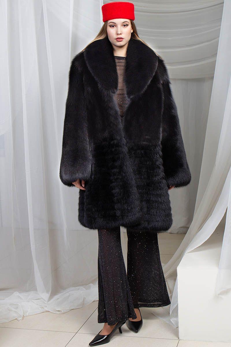 Шуба из песца фото