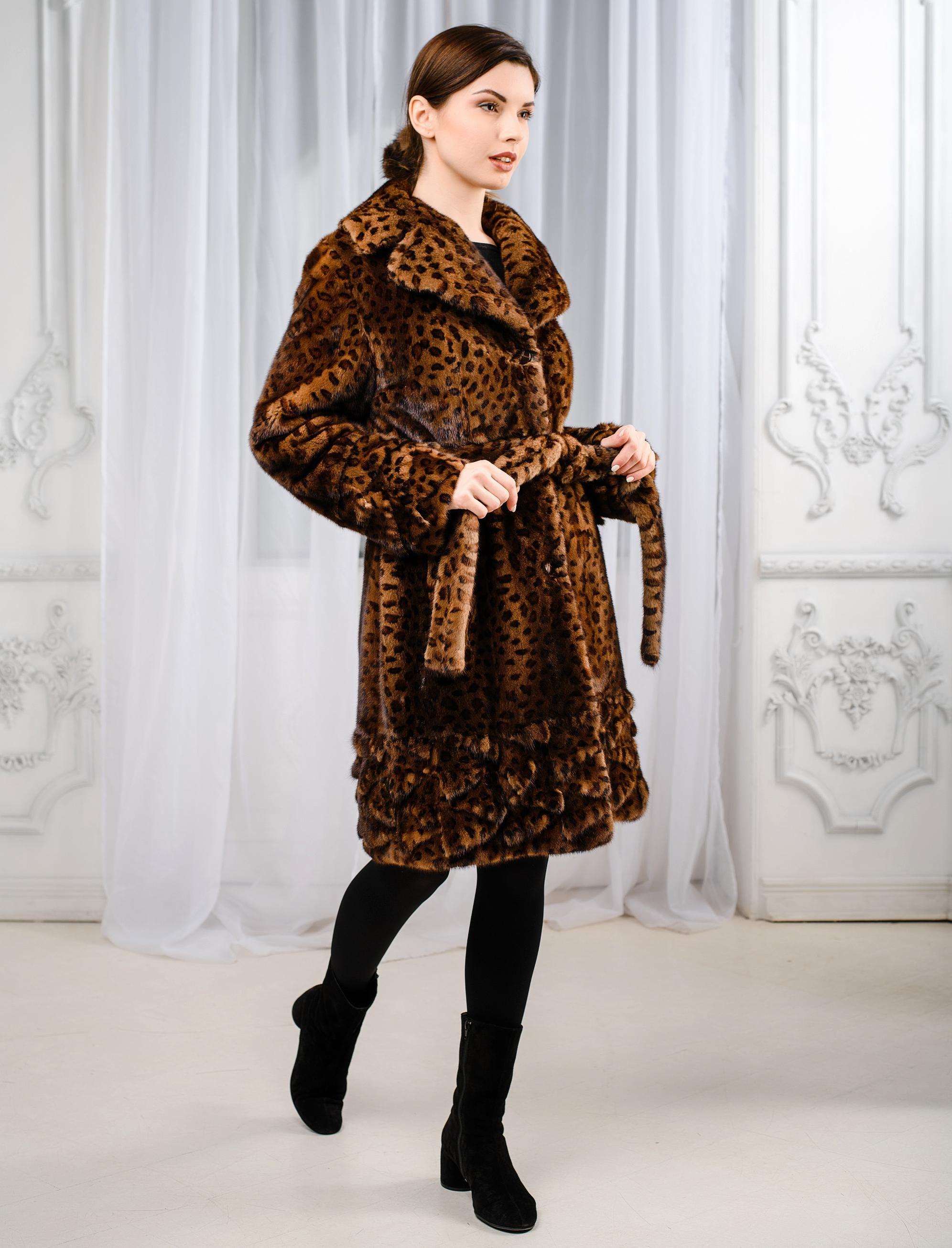 Норковая шуба с воротником фото