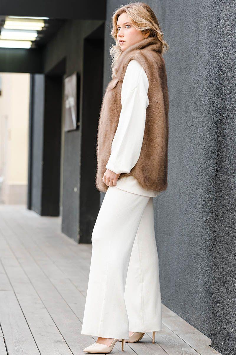 Жилет из норки фото